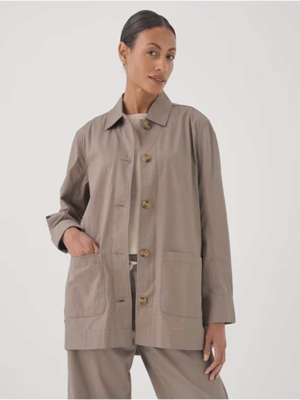 Pact Daily Twill Oversized Lightweight Jacket